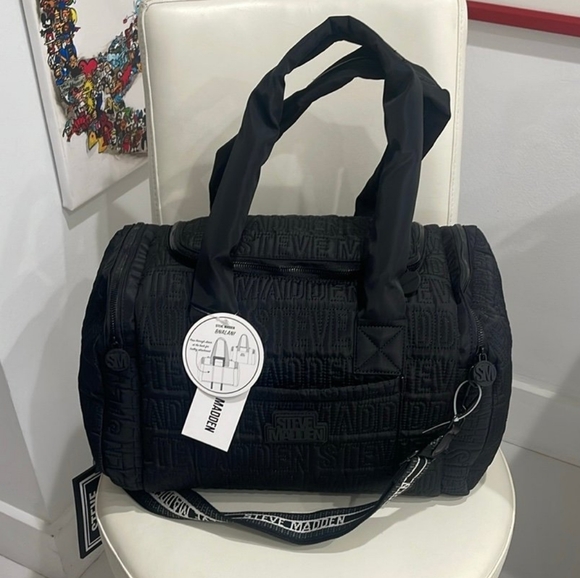 NEW Steve Madden Logo Duffel Bag
